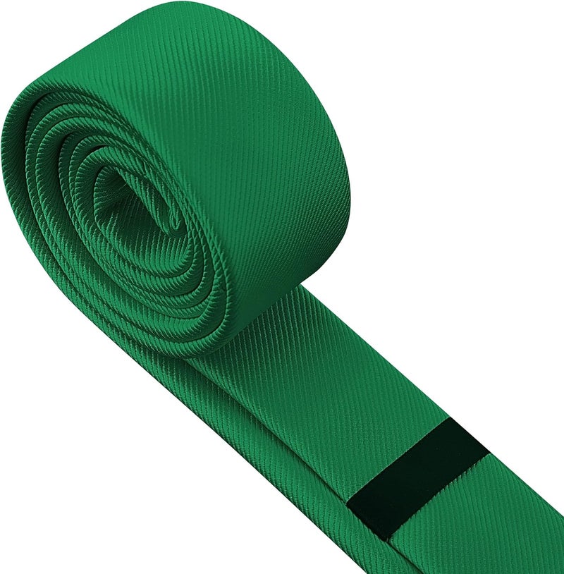 Branduce Men's Skinny Ties Solid Color Formal Neckties 1.58" (4CM) Slim Ties For Men - Image 3
